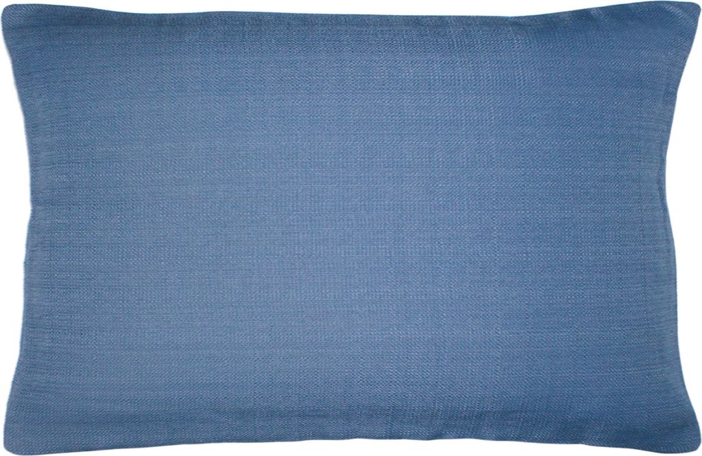 Kissenhülle Grob-Gewebe Blau Uni Zierkissen Dekokissen Produktbild 
