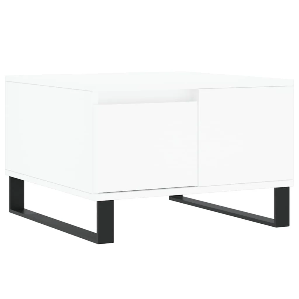 SYFAX™ Tavolino da Salotto Bianco 55x55x36,5 cm in Legno Multistrato