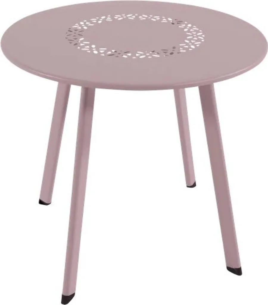 Tavolino da Caffè Rosa Ø45x40 cm - Acciaio Minimalista Moderno