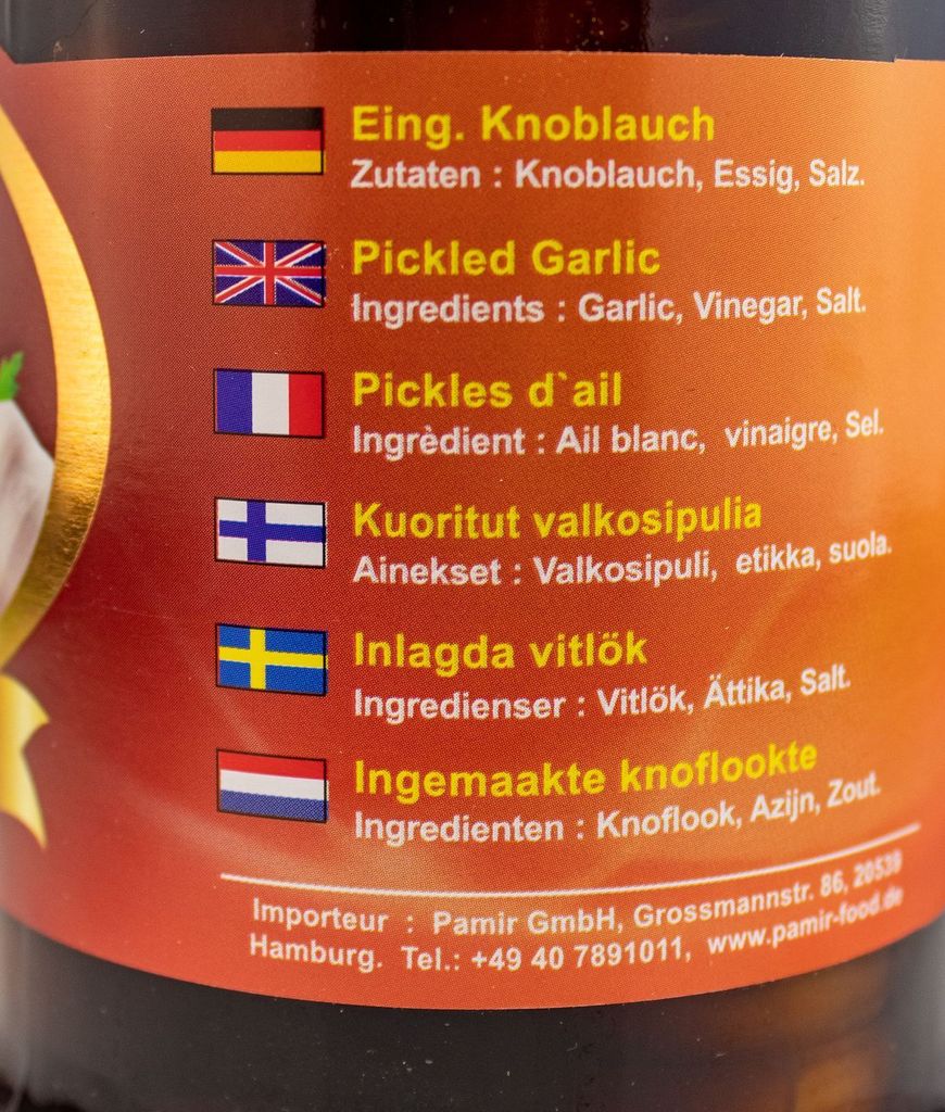 Pamir - Eingelegte Knoblauchzehe 390gr Produktbild 