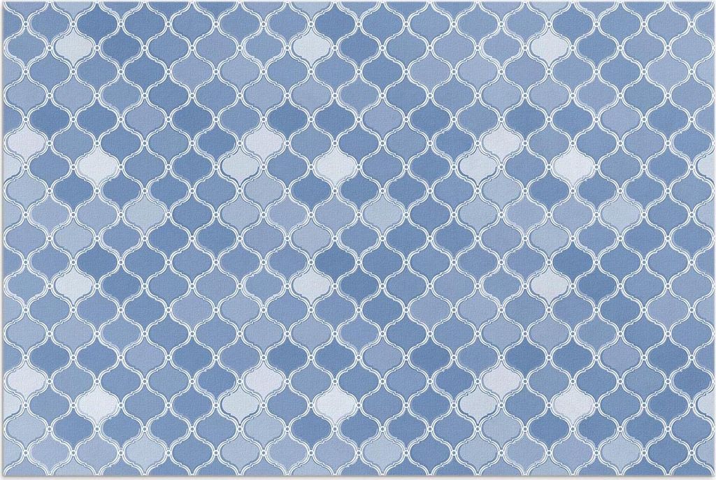 Mediterranes Mosaik zarte Fliesen – Vinylteppich – 100x150 cm – Outdoor Teppich – Terrasse – Wetterfest – Modern