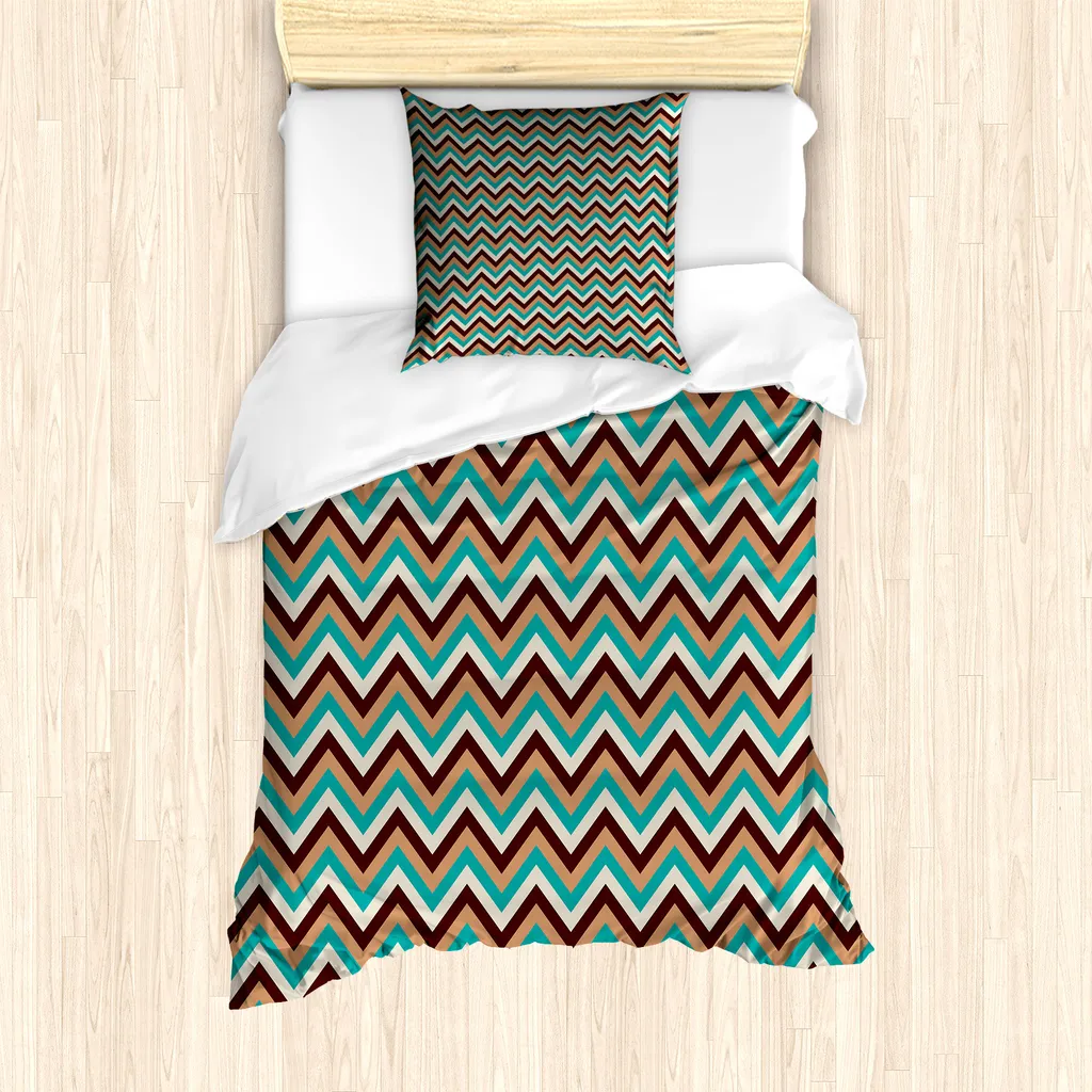 Set Letto Singolo ABAKUHAUS Antiacaro: Zigzag Retrò 135x200 cm