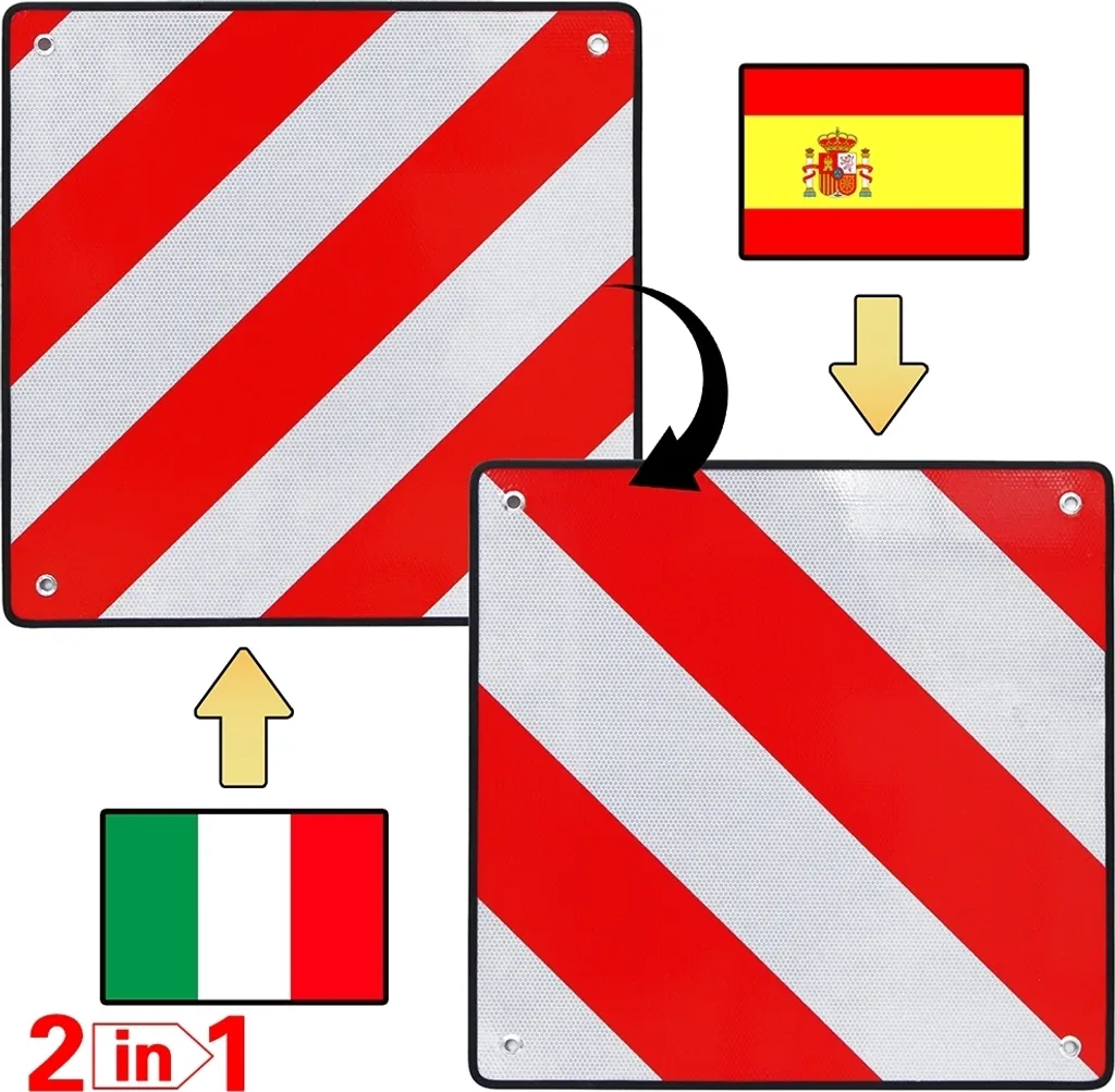 Pannello Riflettente 2-in-1 Italia/Spagna 50x50cm - Alluminio Rigido