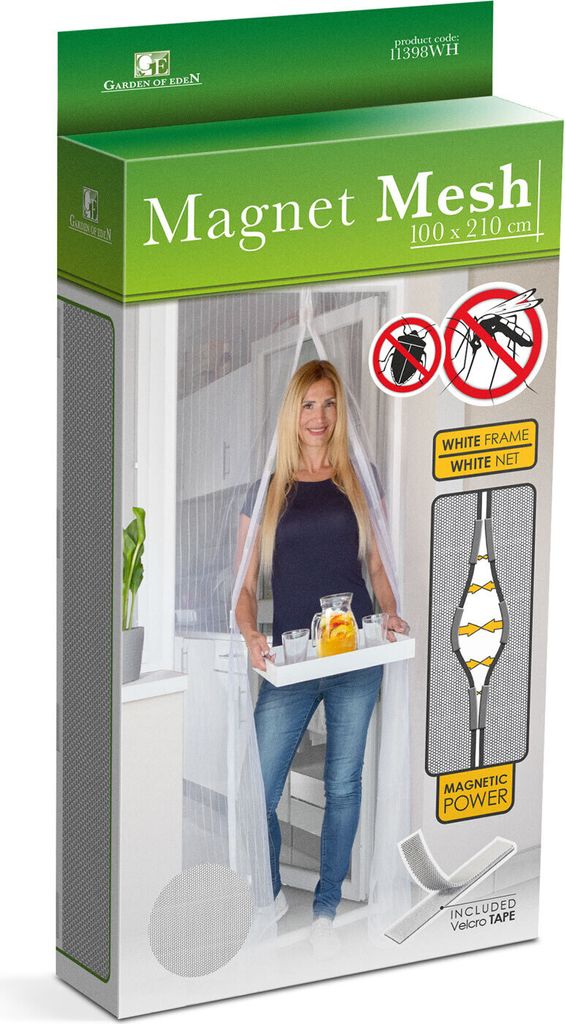 Delight - Fliegengitter - Magnetisch - Weiß - Selbstklebend und mit Reißnägeln
