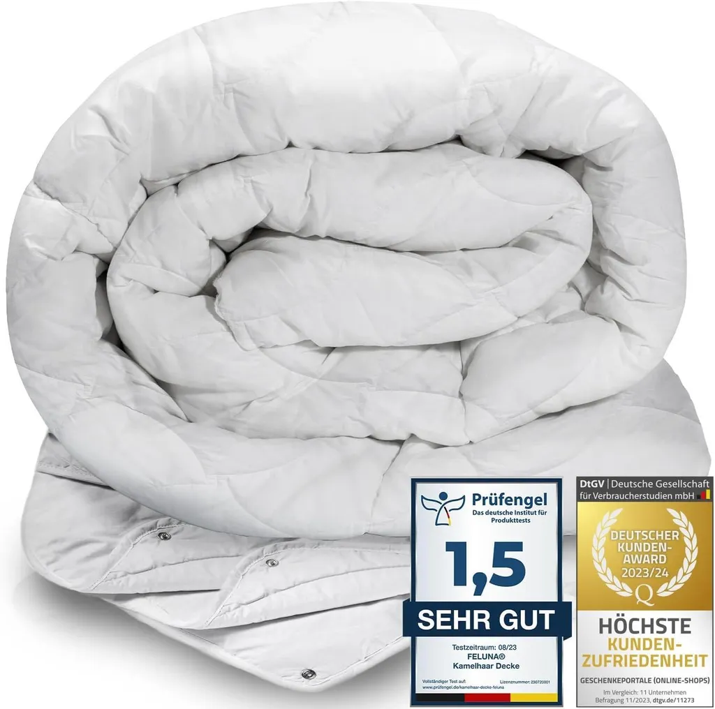 Piumino 4 Stagioni 155x220 Pelo Cammello Duo | Top Termoregolazione