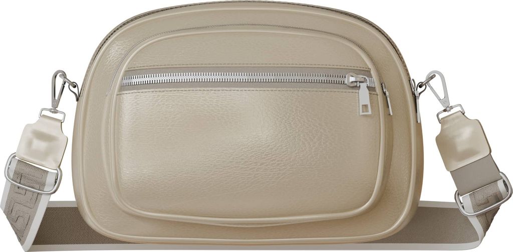 Damen Umhängetasche Vegan Kompakt Crossbody Praktisch 30631 Gold