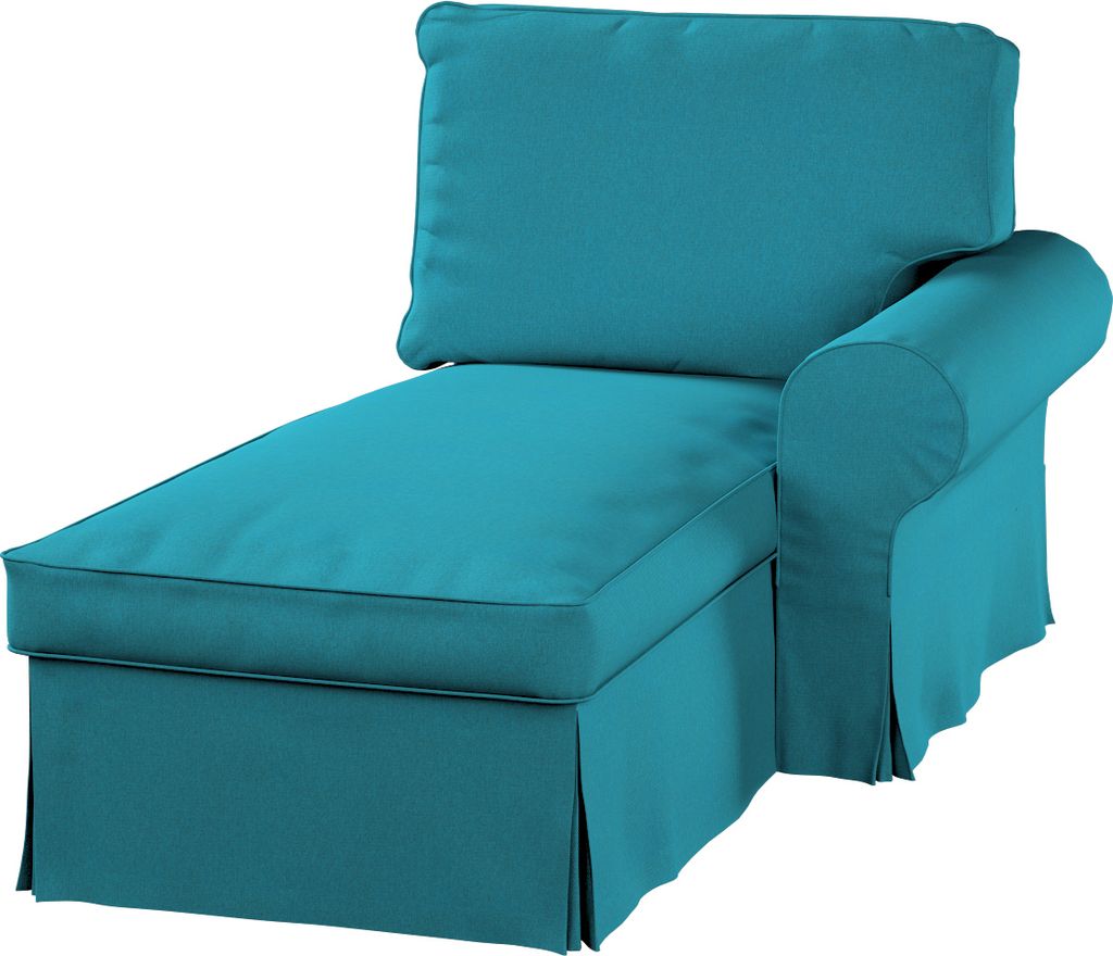 Dekoria Bezug für Ektorp Récamiere rechts, türkis, Sofahusse für Ektorp Recamiere rechts