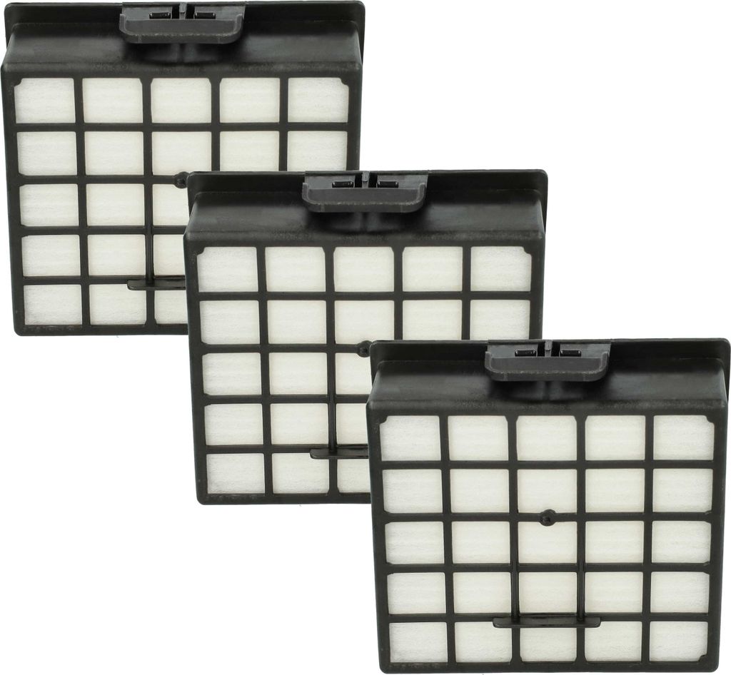 vhbw 3x Staubsaugerfilter Ersatz für Bosch Siemens VZ153HFB, BSHG00578731 für Staubsauger - HEPA-Filter Schwarz Weiß