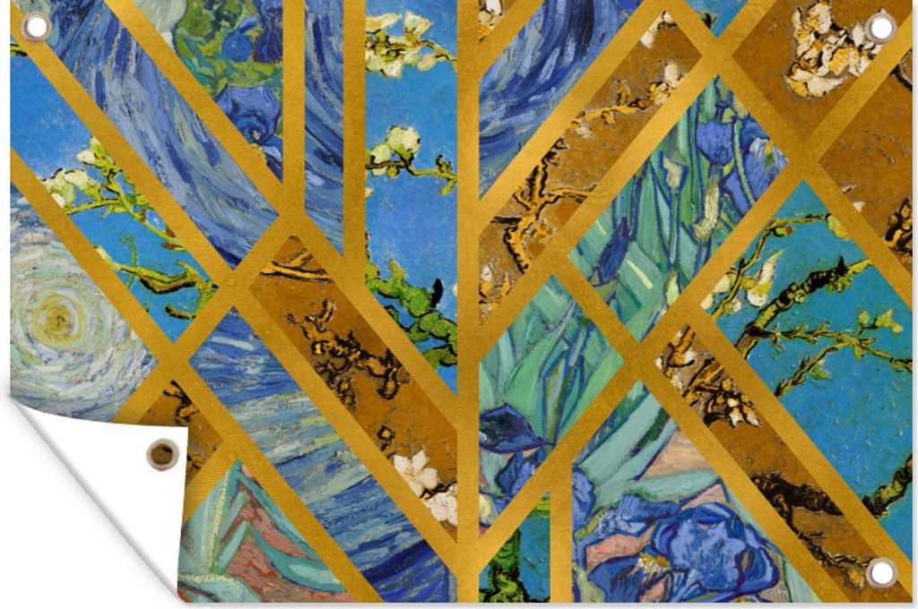 MuchoWow 120x80 cm Outdoor-Poster Gartendeko Sichtschutz Garten Poster für den Garten Kunst - Van Gogh - Alte Meister