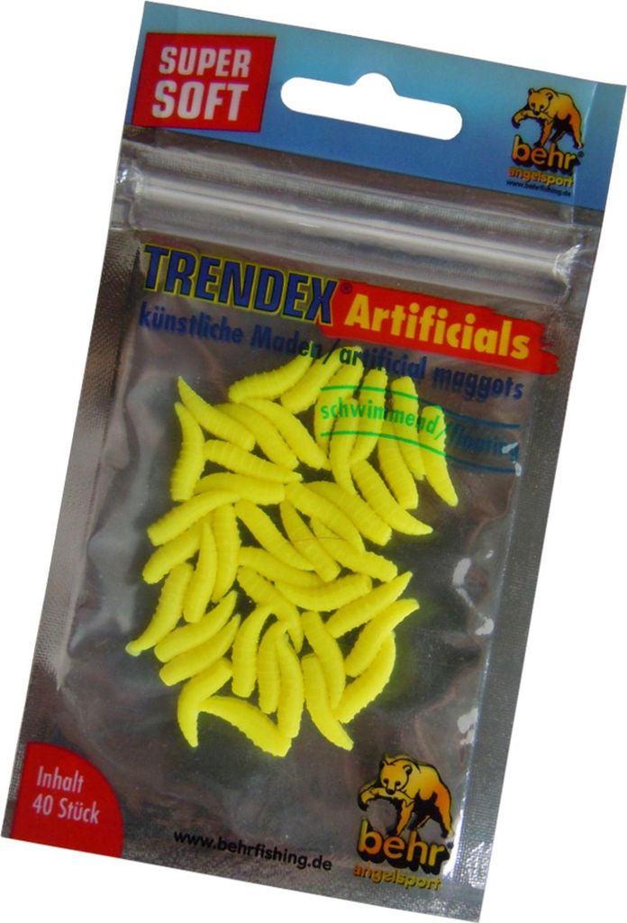 Behr 40 künstliche Maden - Gummimaden Forellenköder, Produktbild 