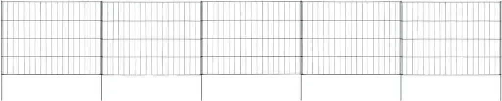 Clôture de jardin décorative en acier vert 115x79 cm pour aménagement extérieur