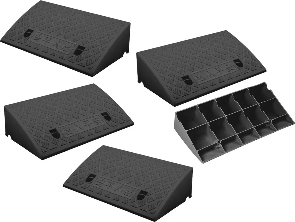 5x Rampe per Sedia a Rotelle 50x27x7cm - Soluzione Soglia Disabili e Moto