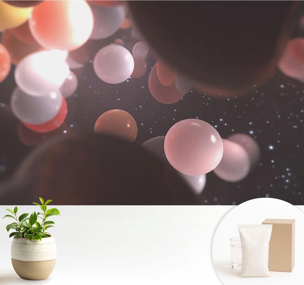 Fototapete - 104x70 cm - Tapete - Wandtapete - Wandbilder - Dekofolie - Tapete Folie - Wand - Dekoration - Wohnzimmer - Weltraumkugeln