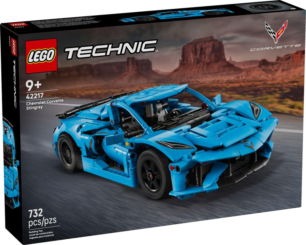LEGO Technic Chevrolet Corvette Stingray in Blau, Bausatz, Produktbild 