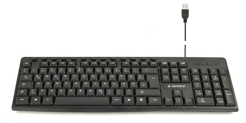 Gembird Multimedia-Tastatur schwarz QWERTZ Deutsches Layout Produktbild 