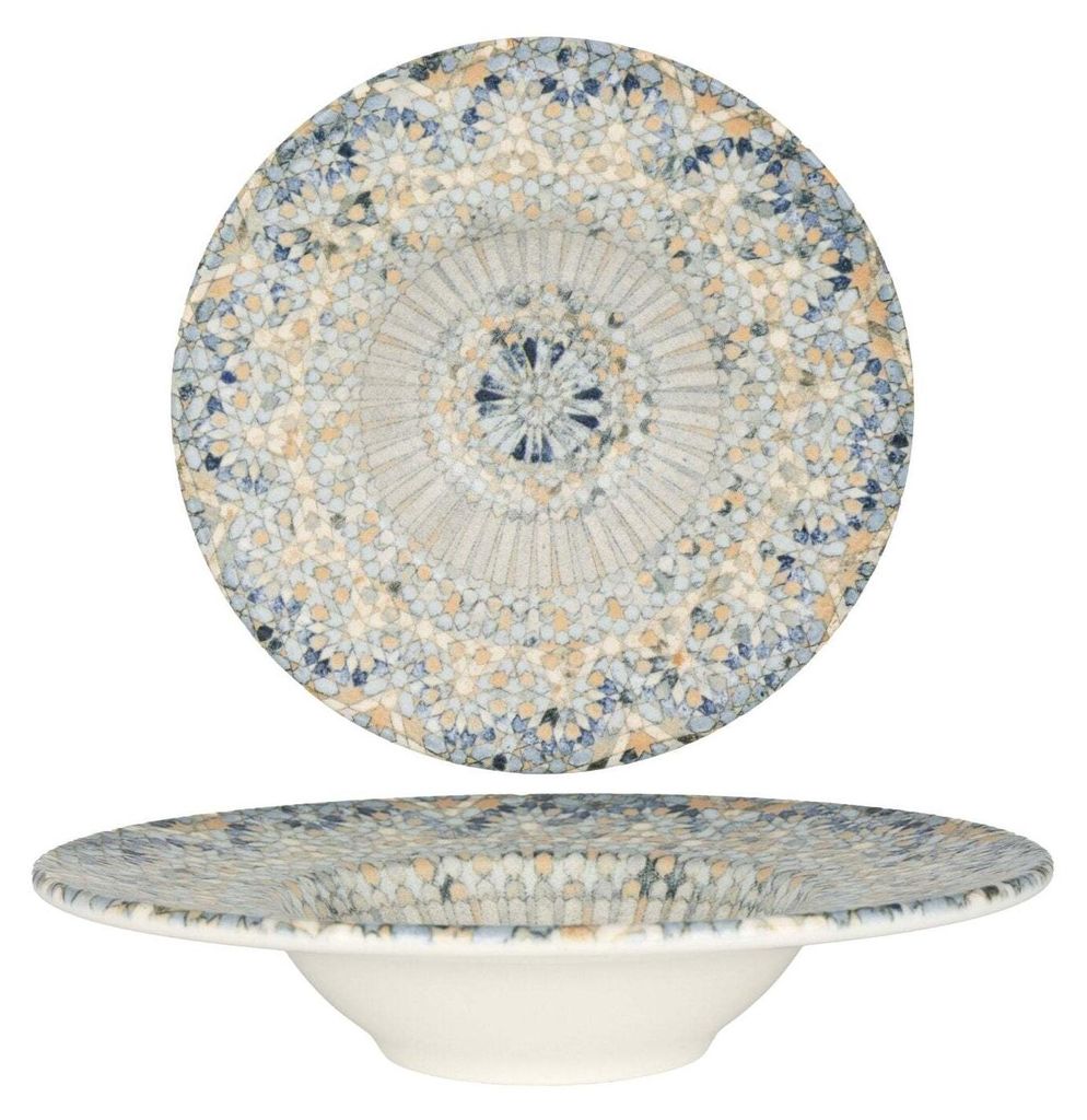 Bonna Assiette à pâtes - Luca Mosaic - Porcelaine - 24 cm Image du produit 