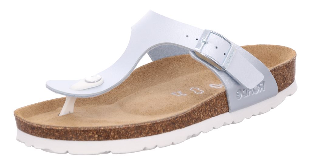 Rohde Damen Zehentrenner Pantolette Weite G Metallic Perlato Alba 5600, Größe:38 EU, Farbe:Blau