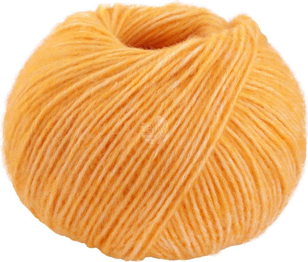 Lana Grossa NATURAL ALPACA PELO 50 g flauschige Netzgarnstruktur gefüllt mit Baby-Alpakafasern 125 m Farbe 032 - Sonnengelb