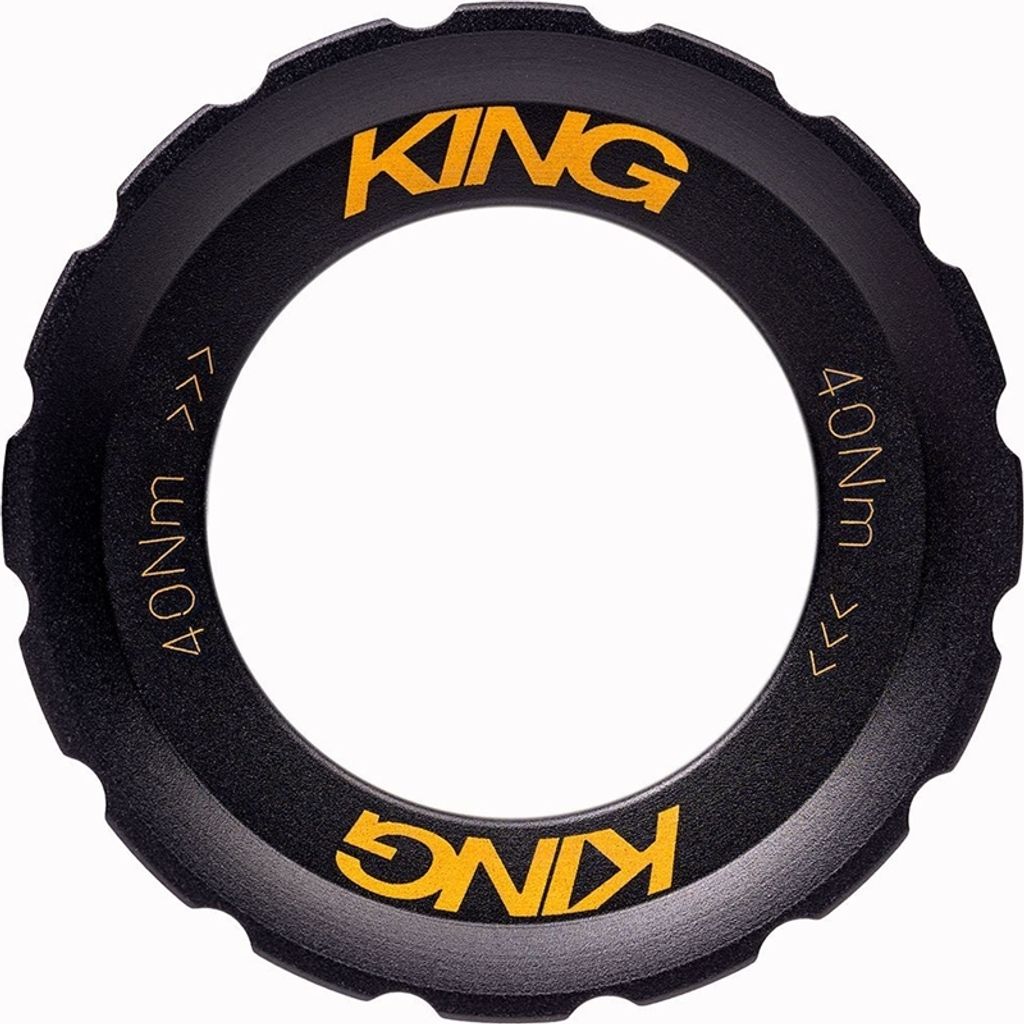 Chris King Centerlock Lockring, External Spline, two tone black/gold