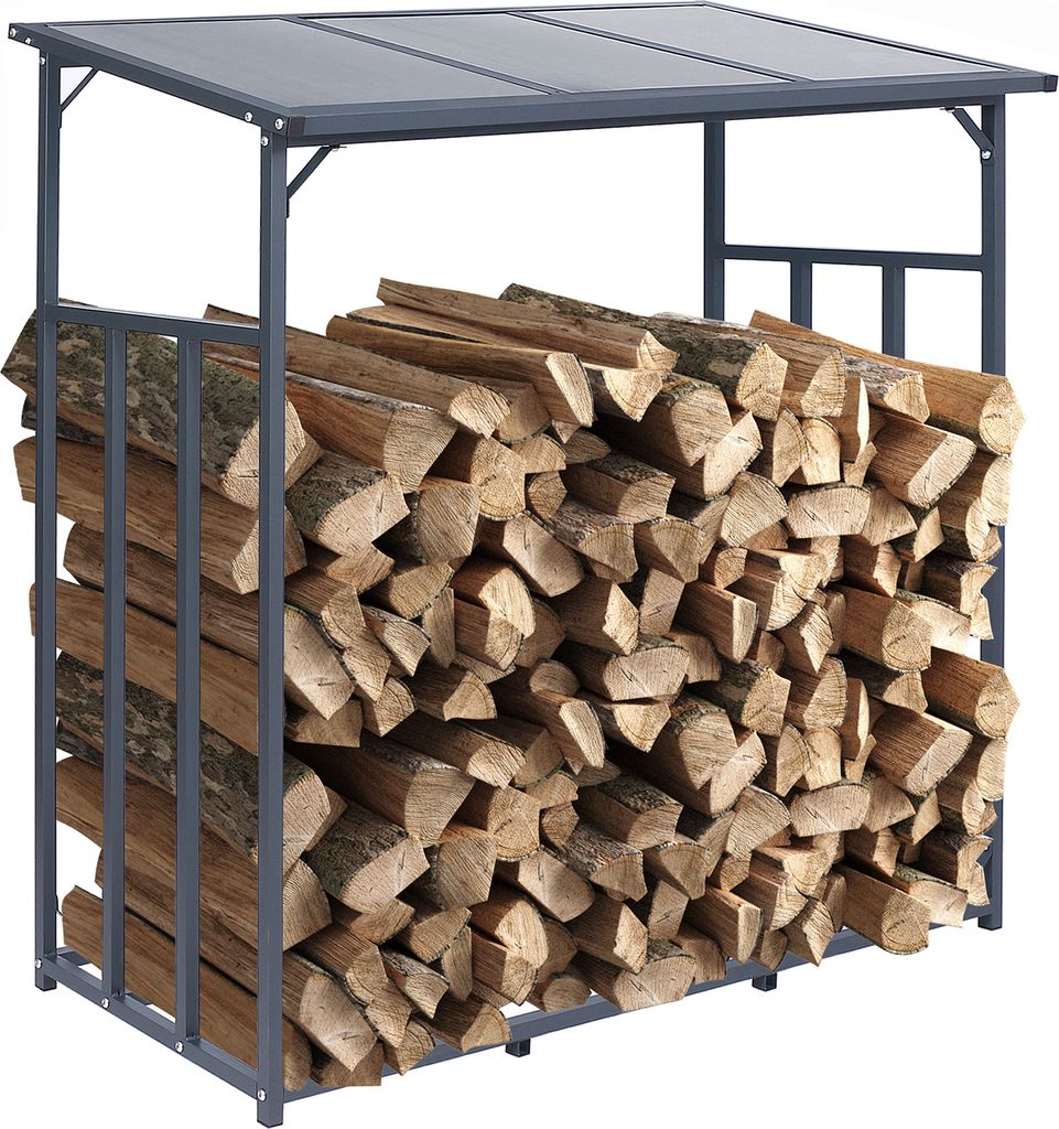 Grasekamp Kaminholzlager 145x70x131/145cm Stegplatten