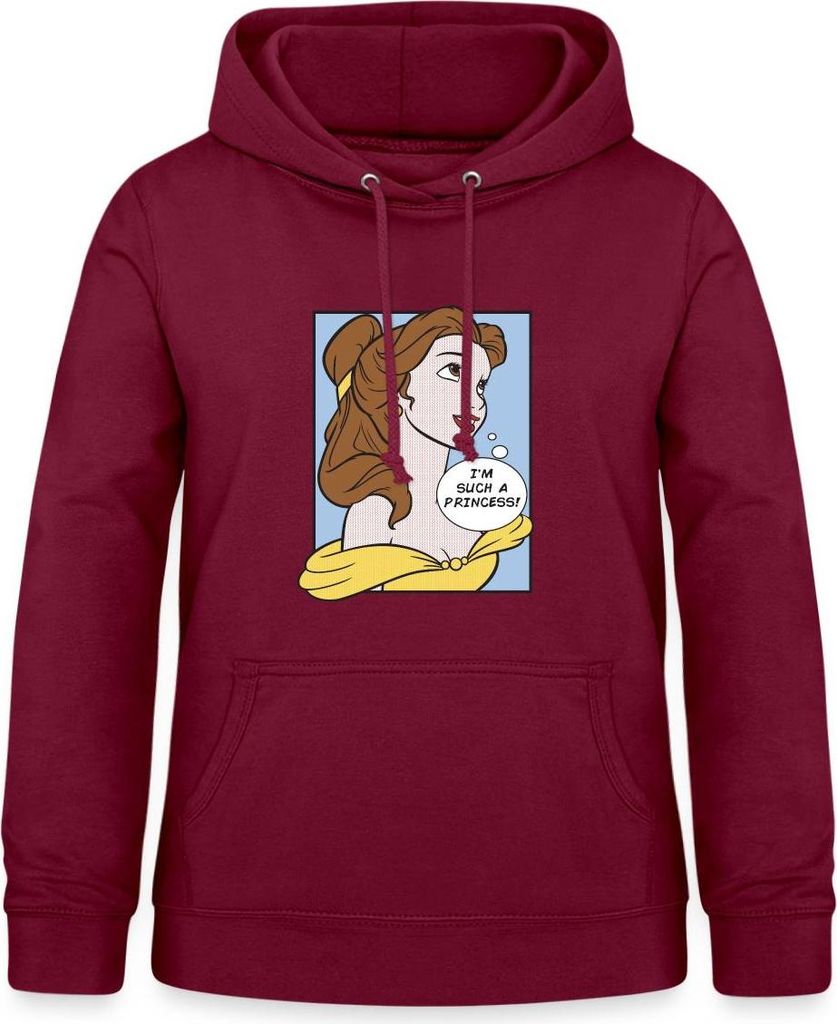 Belle I'm Such A Princess Damen Hoodie, S, Bordeaux