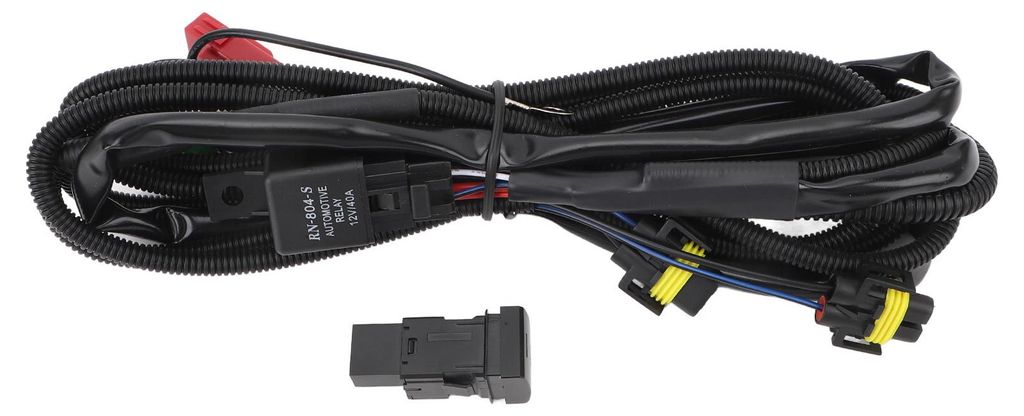 DC12V Nebelscheinwerfer-Kabelbaumsatz H11-Stecker mit 40A-Relais EIN/Aus-Schalter Ersatz für Mitsubishi Colt Lancer
