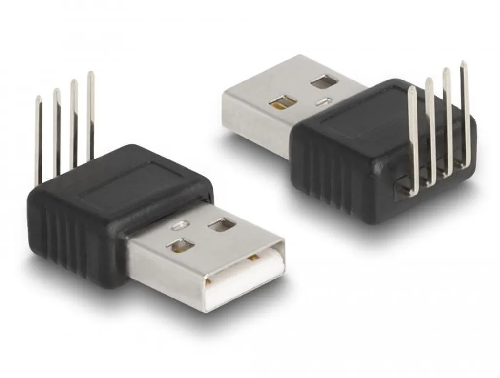 Adaptateur USB 2.0 compact mâle 4 broches avec fiche à angle droit 90