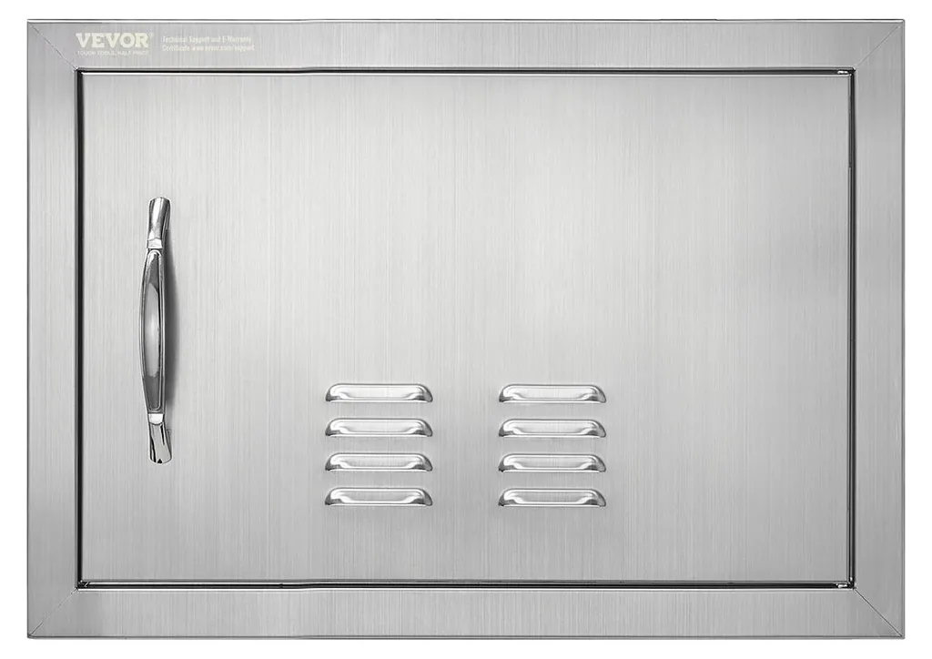 Porte d'accès barbecue 508x356 mm en acier inox pour cuisine d'été