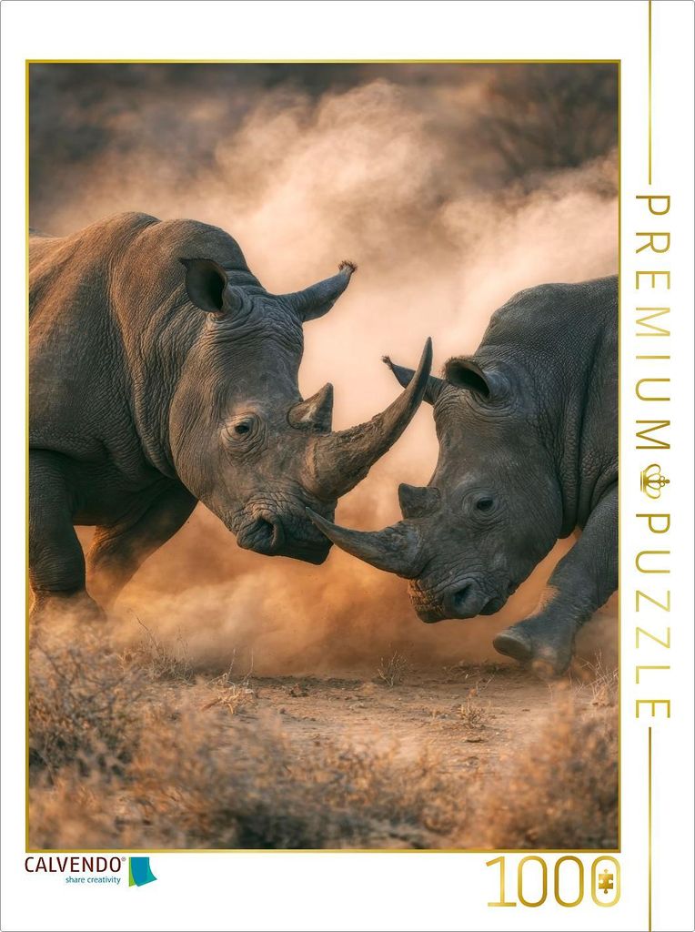 CALVENDO Puzzle Ein Rivalenkampf | 1000 Teile Lege-Größe 64x48cm Foto-Puzzle für glückliche Stunden