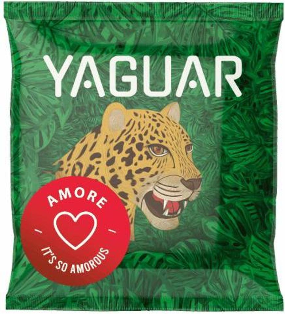 Yaguar Yerba Mate Tee Amore 50 g – Kräuter - und Früchte - Mate Tee aus Brasilien