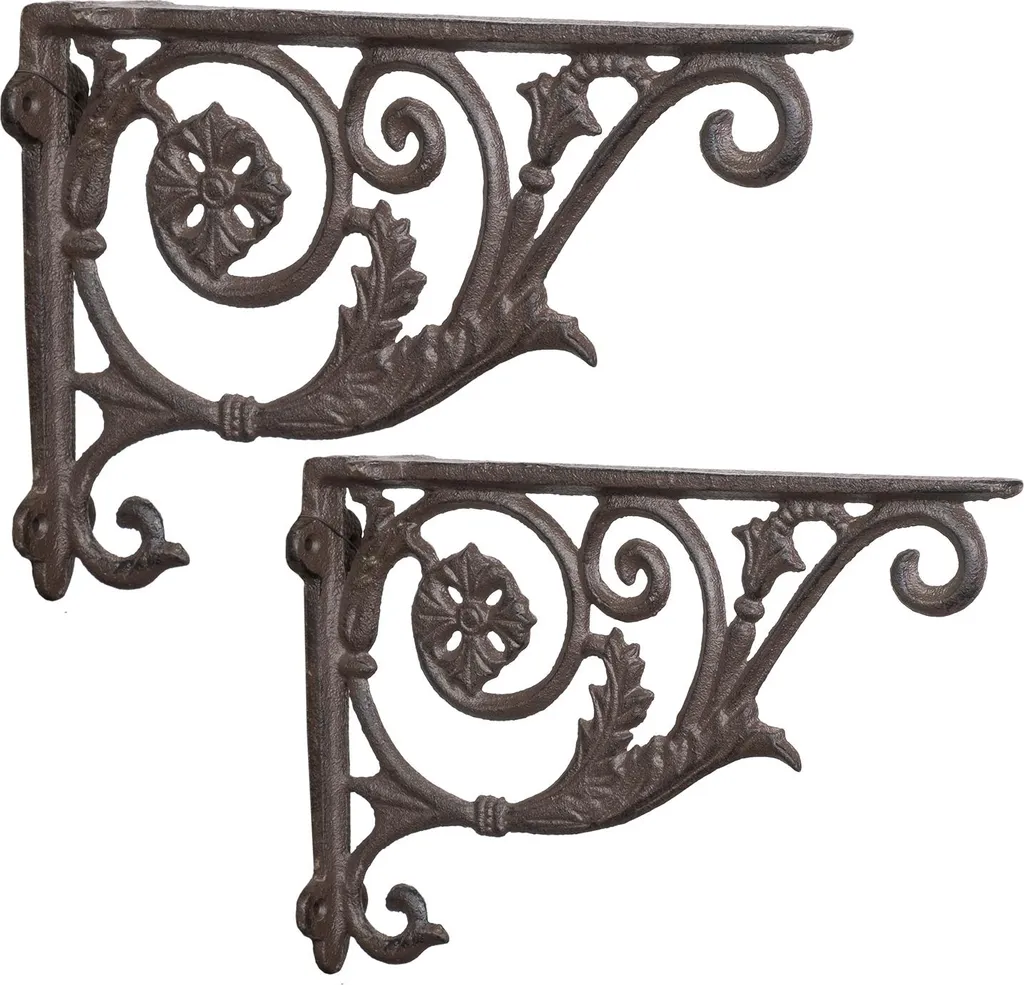 Offerta Set 2 Supporti Mensola Moritz Ghisa 18x26,5 cm - Spedizione Rapida