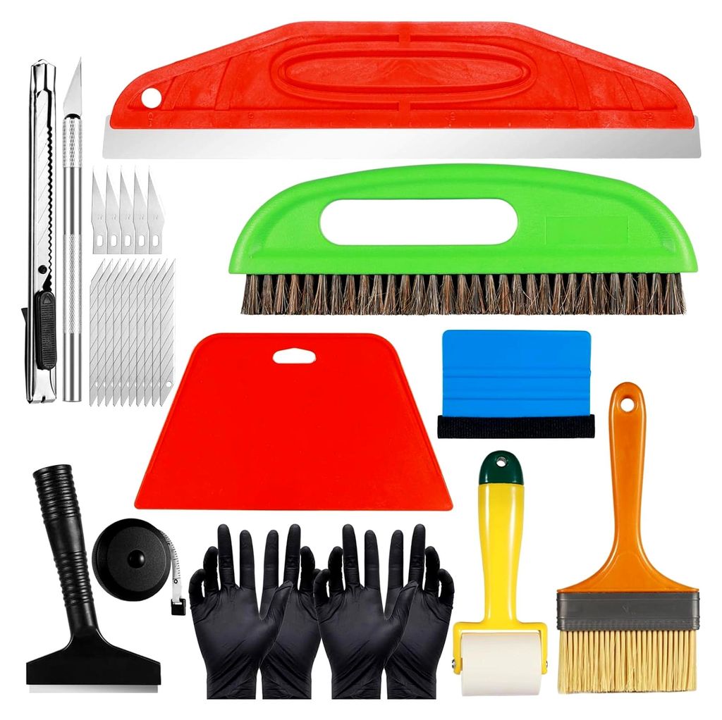 13-teiliges Tapetenwerkzeug-Set, präzises Glättungswerkzeug mit Tapezierbürste, Rakel, Nahtroller und Schneidwerkzeug