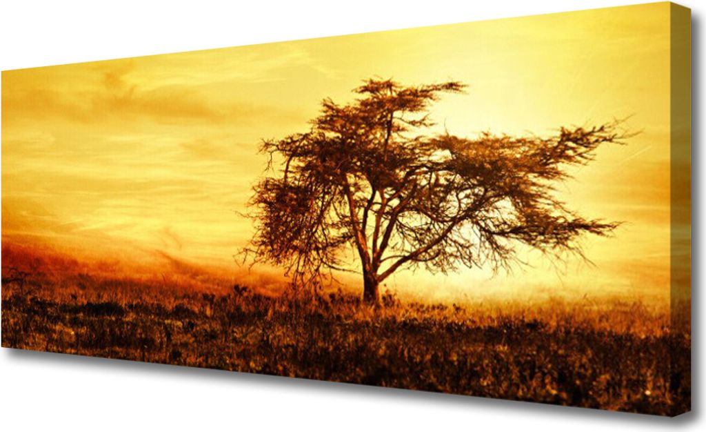 Tulup Leinwand-Bilder 125x50 Wandbild Canvas Kunstdruck Baum Natur