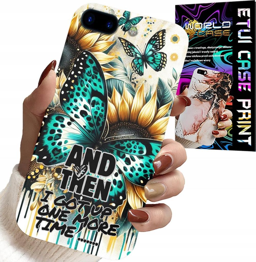 Case For Iphone ( 7 Plus ) - Und Dann Bin Ich Aufgestanden, Feminine Muster + Folie
