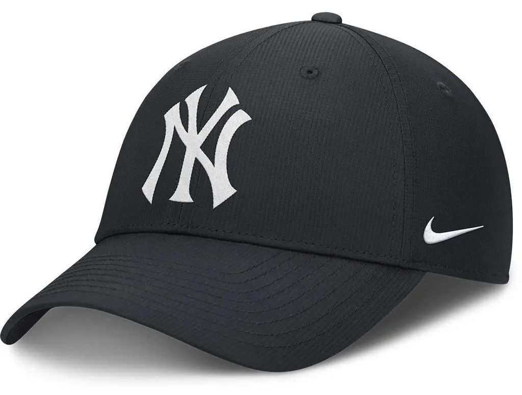 Nike Mlb New York Yankees Club Structured Uv Poly Ripstop Kappe Schwarz S-M Schwarz S-M