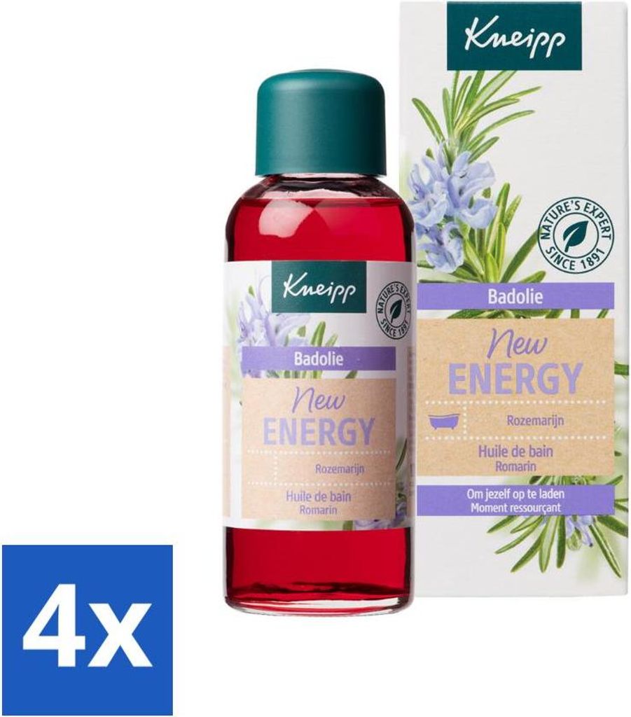 Kneipp - Badeöl - Rosmarin - Für neue Energie - 100 ml - Vorteilspack - 4 Stücke