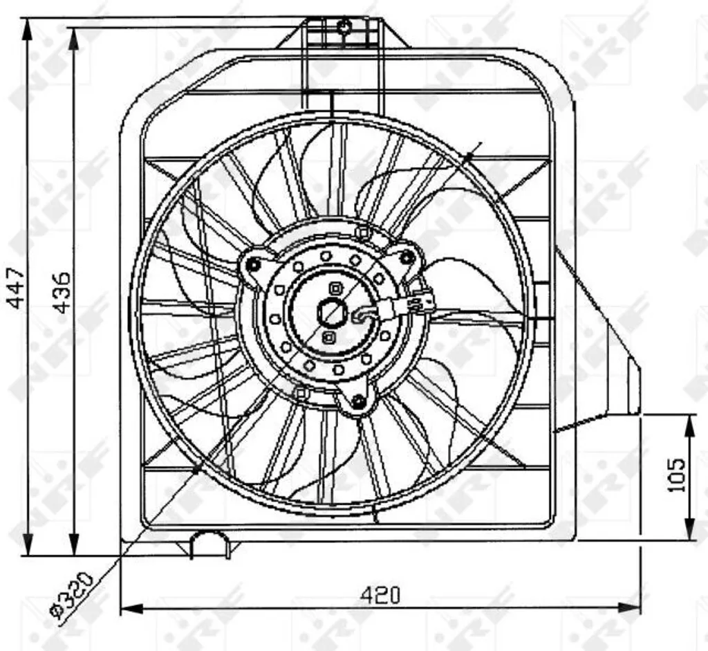Ventilateur radiateur robuste NRF 47032 plastique renforcé