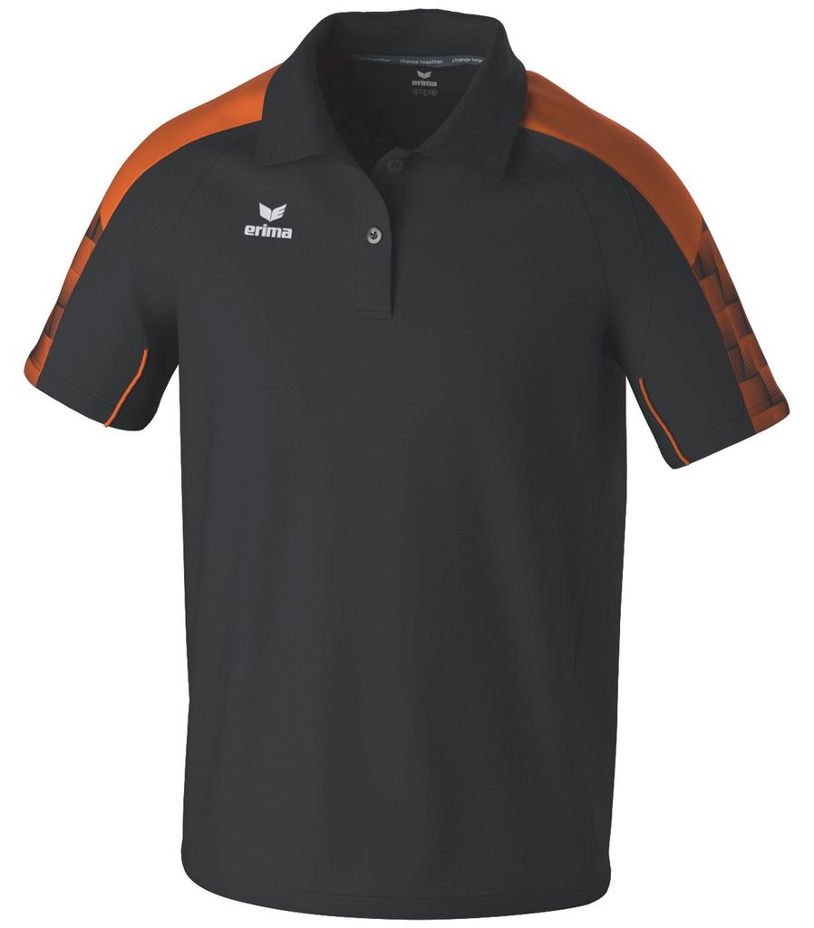 Erima Evo Star Poloshirt Schwarz/Orange Produktbild 