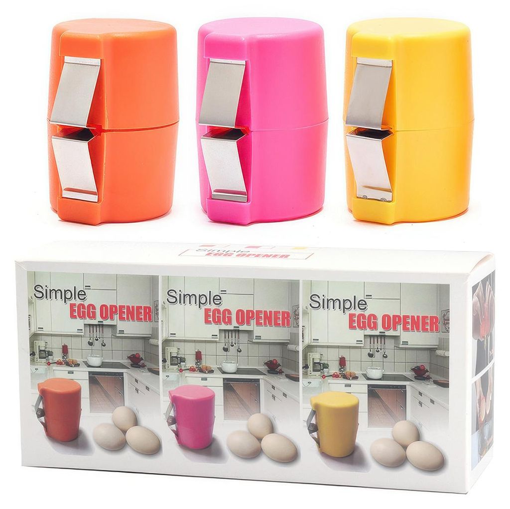 3 teiliges Eieröffner Set aus Edelstahl Eierschalenöffner Produktbild 