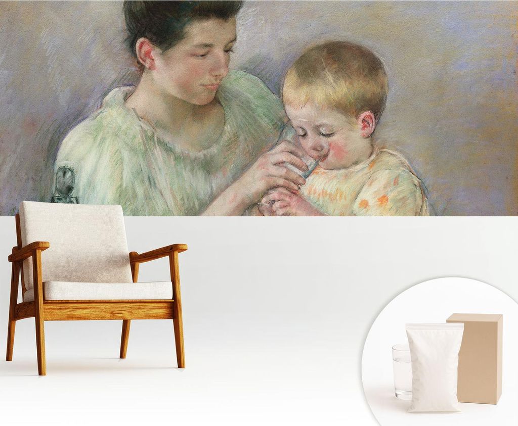 Fototapete - 250x104 cm - Tapete - Wandtapete - Wandbilder - Dekofolie - Tapete Folie - Wand - Dekoration - Wohnzimmer - Elterliche Fürsorge
