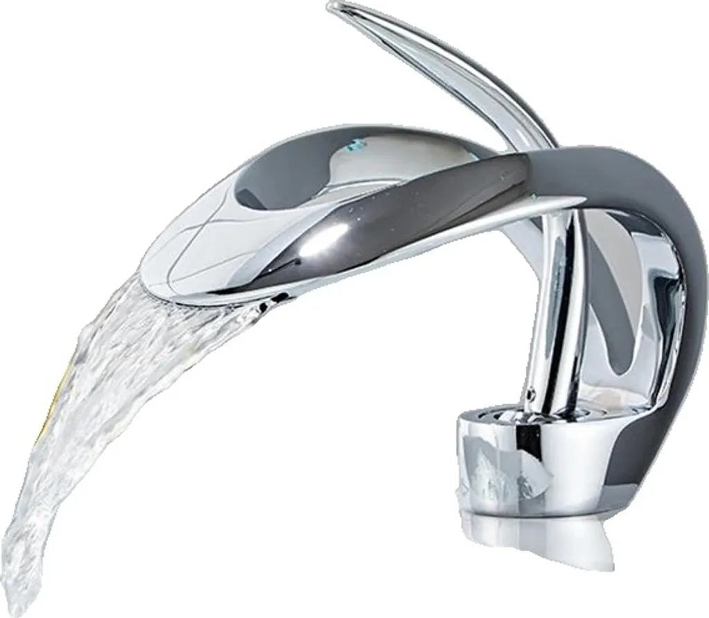 Robinet Cascade Suspendu Plafond Chrome Court pour Vasque - Style Pur