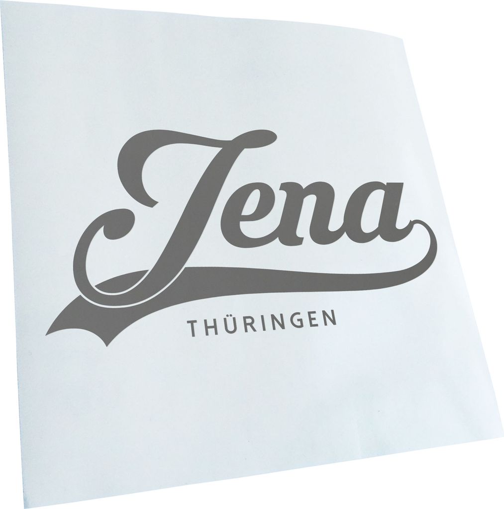 Kiwistar - Autoaufkleber - JENA Thüringen - Grau - 24x12cm - Aufkleber für Auto, Laptop, Fahrrad, LKW, Motorrad Mehrfarbig JDM Decal Racing