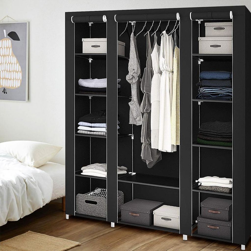 Kleiderschrank Stoffschrank Faltschrank  Wäscheschrank Produktbild 