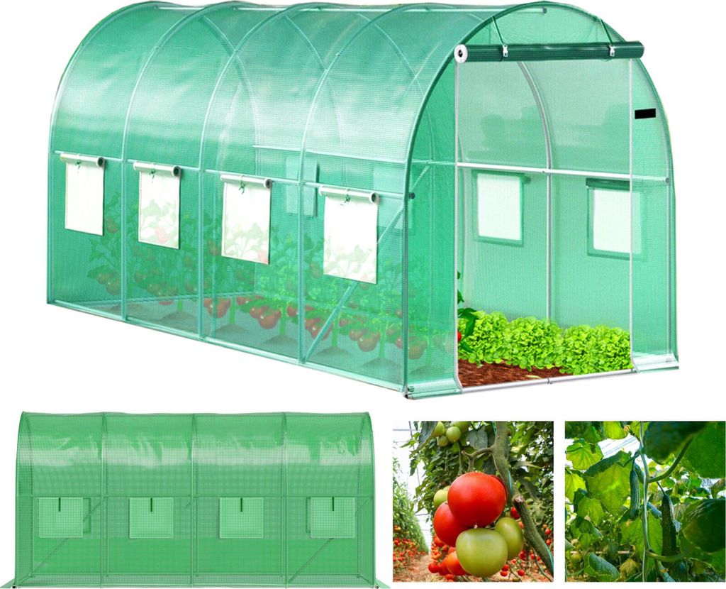 Szklarnia tunel ogrodowy foliowy 4x2x2 m 8 m² metalowy Zdjęcie produktu 