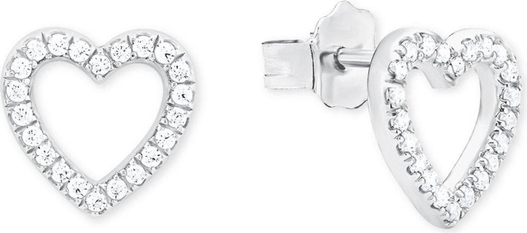 s.Oliver Damen Ohrstecker SO PURE 2017259 Herz Silber Produktbild 