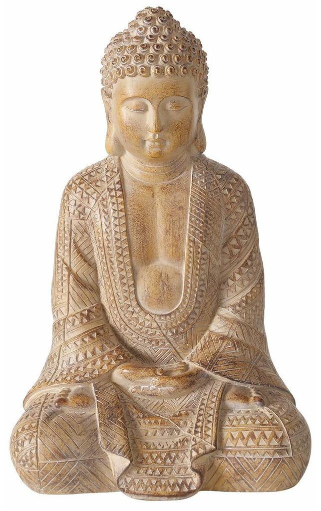 Buddha - Braun - H 30 cm - Kunstharz Produktbild 