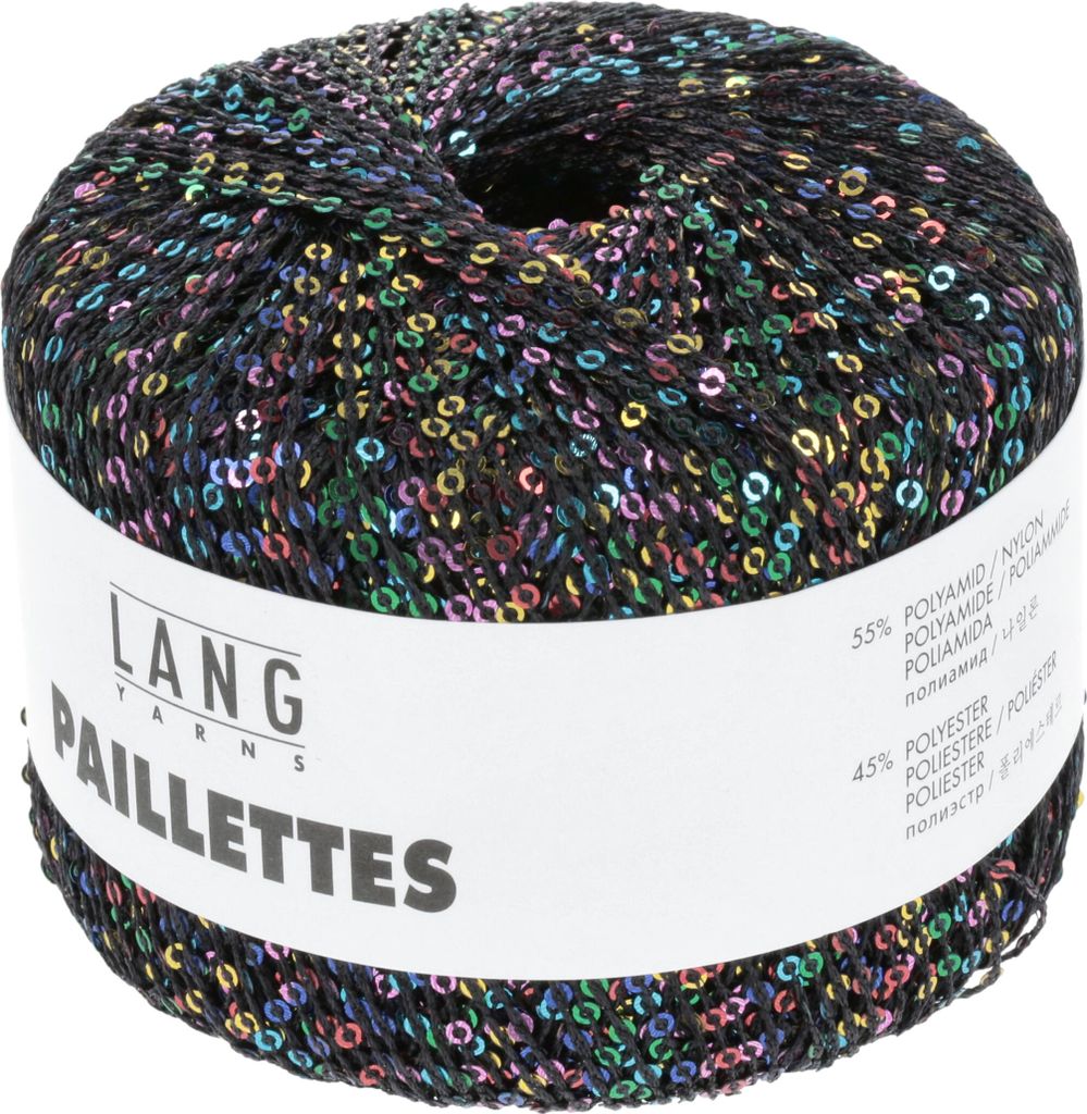 Lang Yarns - Paillettes 0104 schwarz bunt