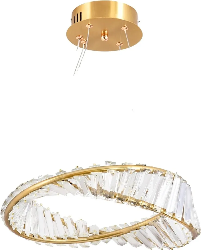 Suspension LED de luxe en cristal D40cm avec 3 couleurs changeantes