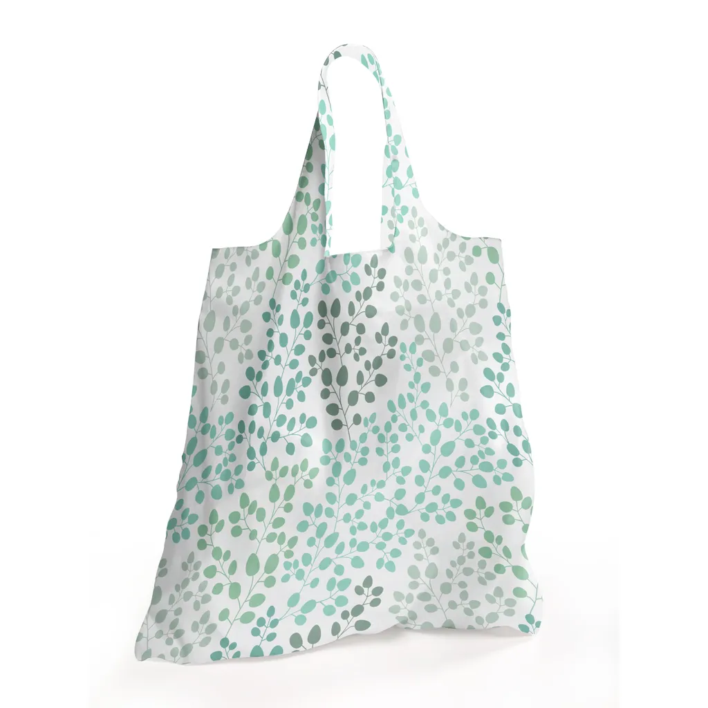 Shopping Bag ABAKUHAUS Foglie Secche Turchese | Borsa Mano Resistente - 2
