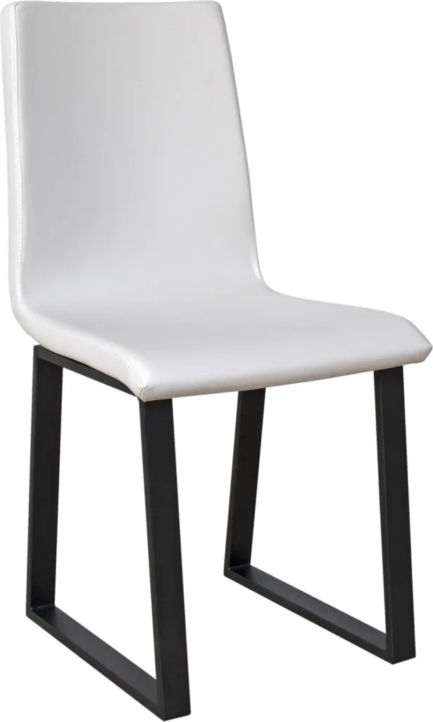 Chaise de Salle à Manger Baffy Blanche Style Tecno avec Coussinet